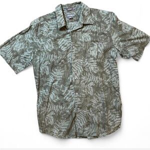 Eddie Bauer Men’s Shirt Fern Leaf Pattern Size M